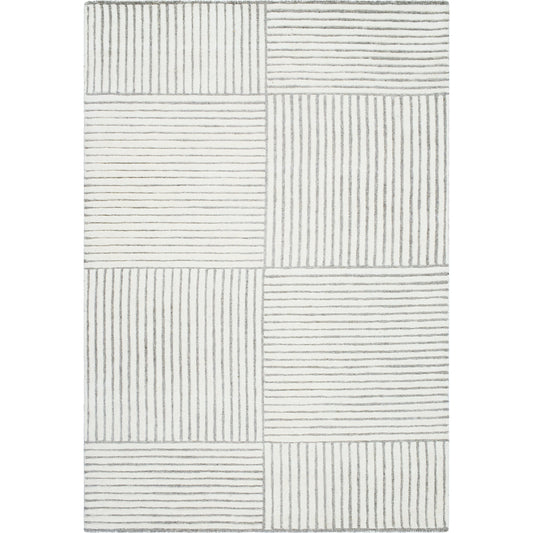 Brook Rug - 8494 by Livabliss in off-white, light silver, silver, metallic - silver. Made from face: 100% wool in a unique style.