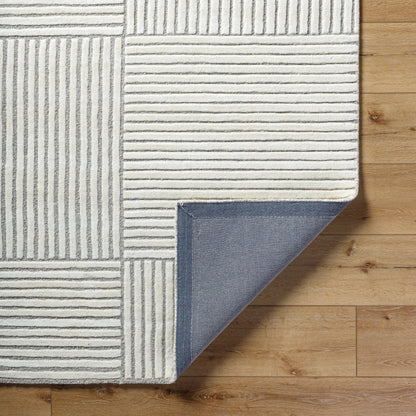 Brook Rug - 8494 by Livabliss in cream, medium gray. Made from face: 100% wool in a unique style.