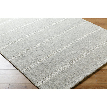 Brook Rug - 485567 by Livabliss in silver, dove gray, ivory. Made from face: 100% wool, warp: 100% cotton in a unique style.