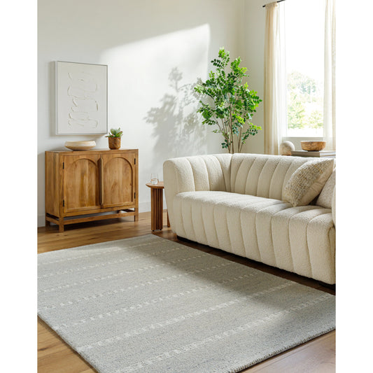 Brook Rug - 485567 by Livabliss in ash, metallic - silver. Made from face: 100% wool, warp: 100% cotton in a unique style.