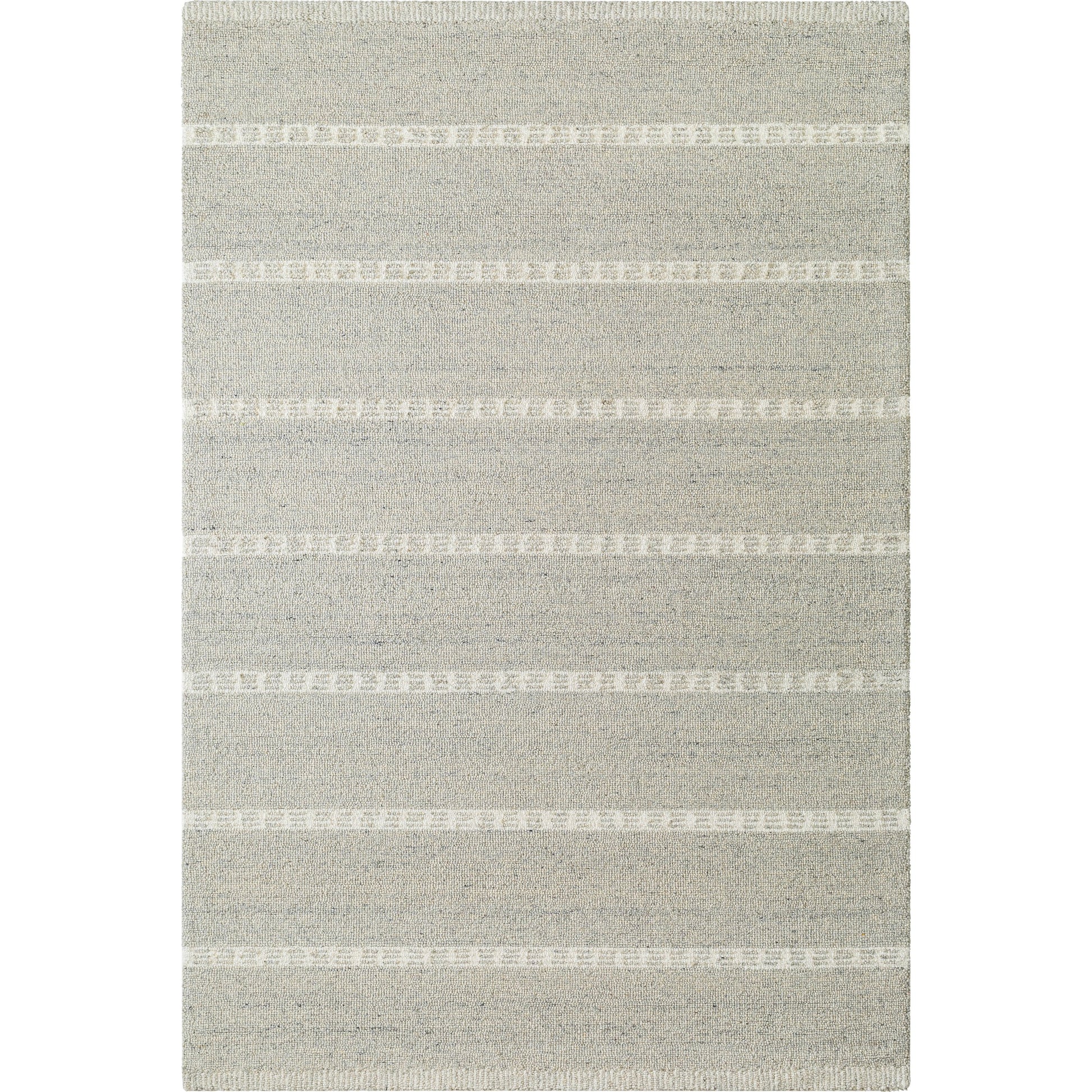 Brook Rug - 485567 by Livabliss in silver, dove gray, ivory. Made from face: 100% wool, warp: 100% cotton in a unique style.