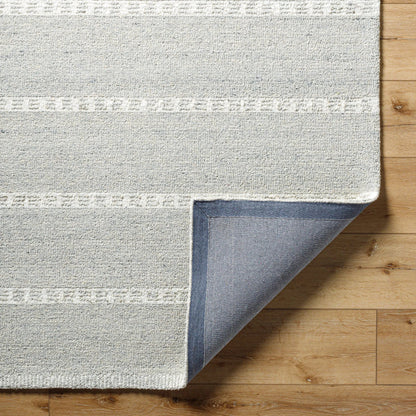 Brook Rug - 485567 by Livabliss in silver, dove gray, ivory. Made from face: 100% wool, warp: 100% cotton in a unique style.