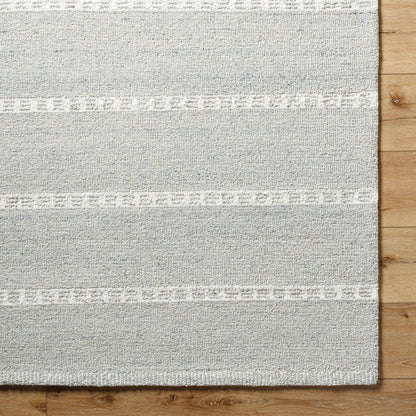 Brook Rug - 485567 by Livabliss in silver, dove gray, ivory. Made from face: 100% wool, warp: 100% cotton in a unique style.