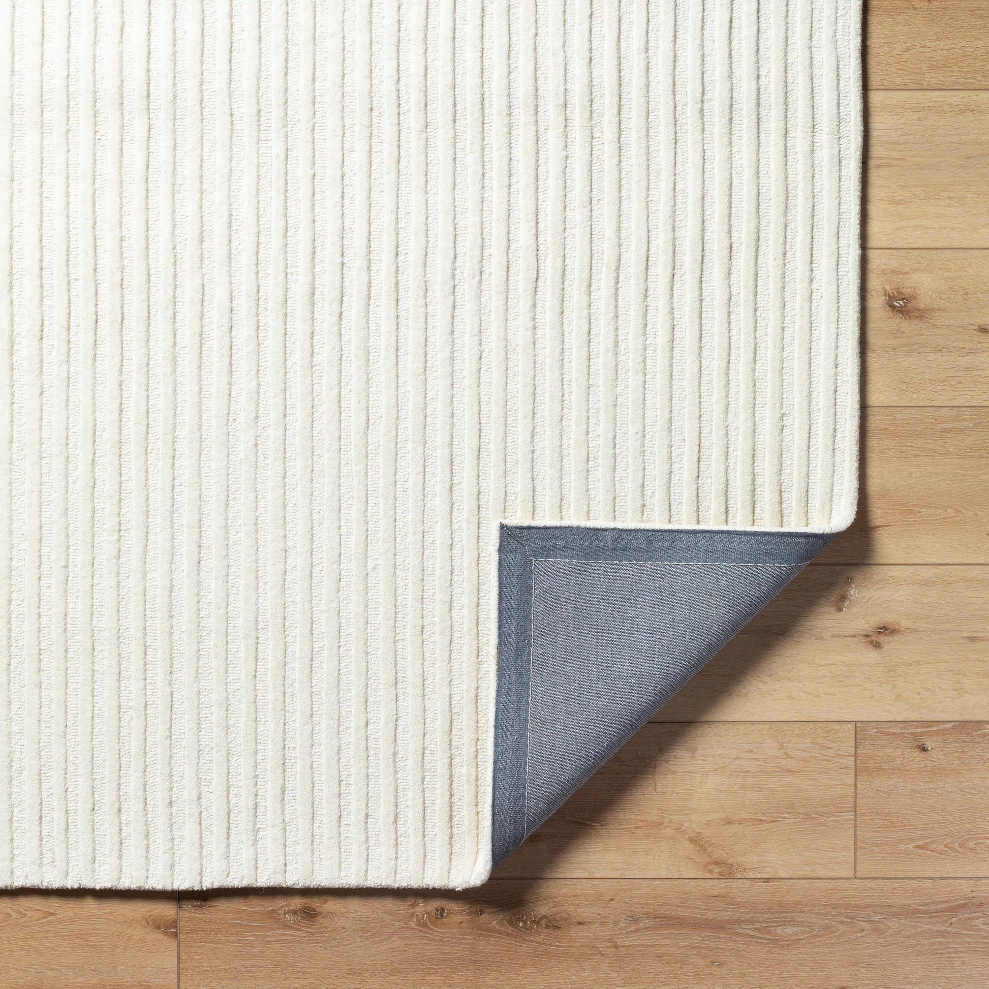 Brook Rug - 485593 by Livabliss in cream, medium gray. Made from face: 100% wool, warp: 100% cotton in a unique style.