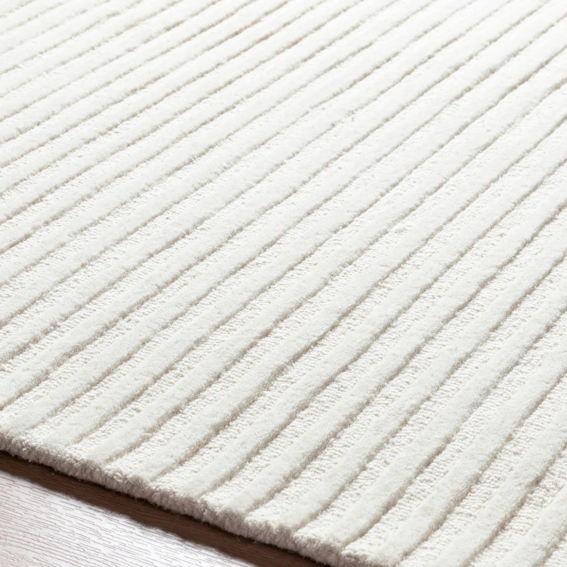 Brook Rug - 485593 by Livabliss in cream, medium gray. Made from face: 100% wool, warp: 100% cotton in a unique style.