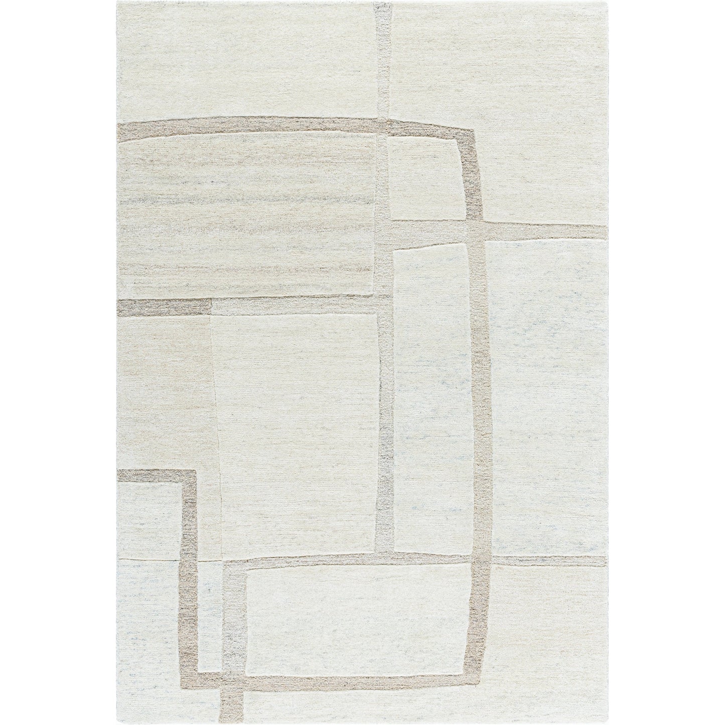 001 SI-2167658,SI-2167659,SI-2167660,SI-2167661 | Primary Silo | Brook Rug - 489139 by Livabliss in ivory, light beige, denim. Made from wool in a unique style.