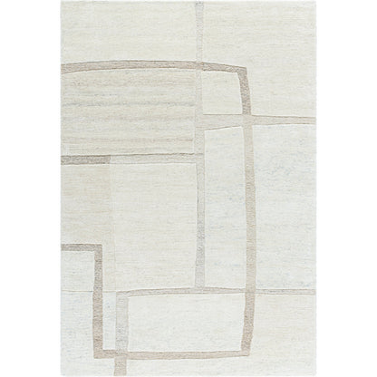 Brook Rug - 489139 by Livabliss in ivory, light beige, denim. Made from wool in a unique style.