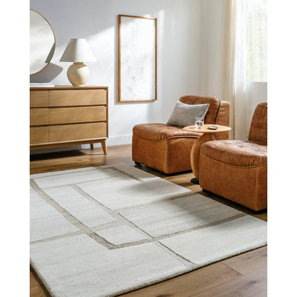 Brook Rug - 489139 by Livabliss in ivory, light beige, denim. Made from wool in a unique style.