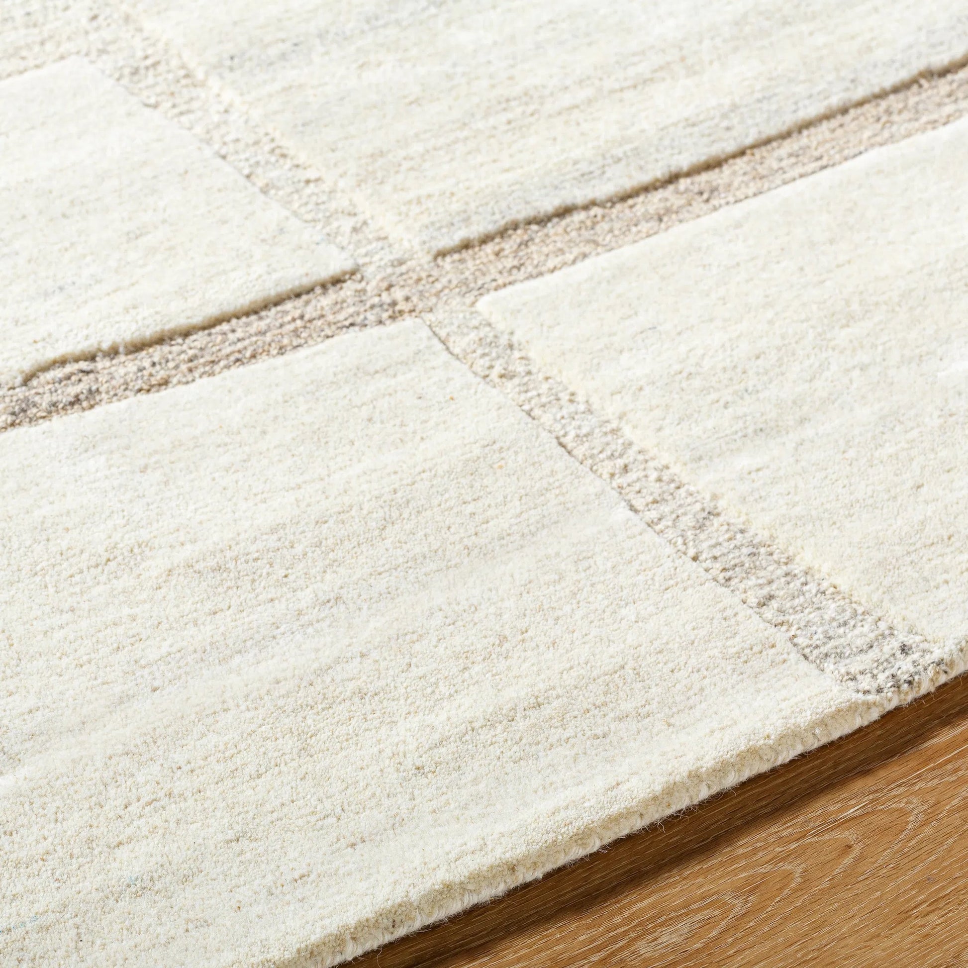 Brook Rug - 489139 by Livabliss in ivory, light beige, denim. Made from wool in a unique style.