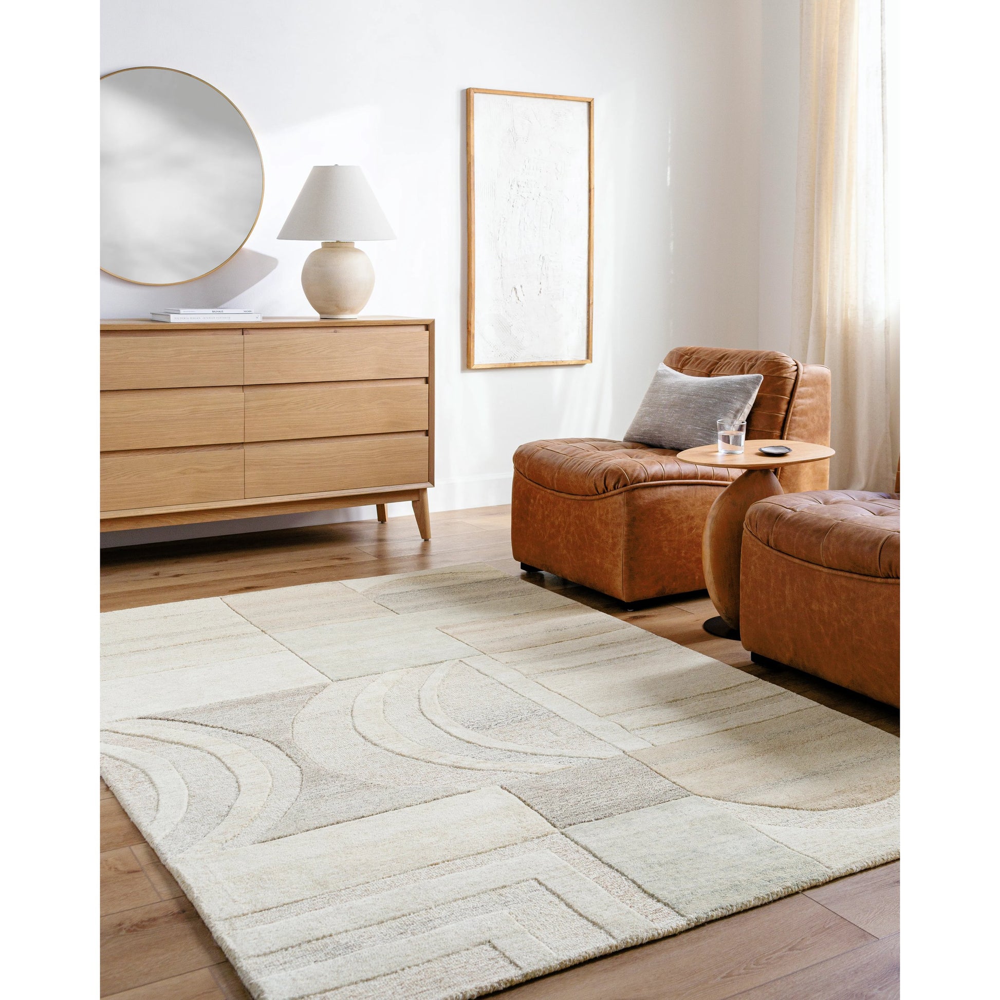 Brook Rug - 489148 by Livabliss in beige, cream, taupe, light gray, sand. Made from wool in a unique style.