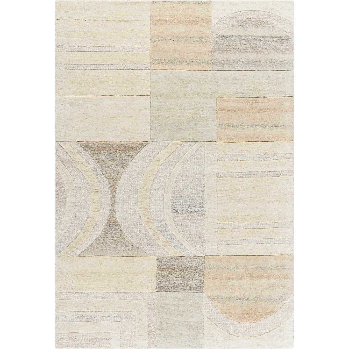 001 SI-2167662,SI-2167663,SI-2167664,SI-2167665 | Primary Silo | Brook Rug - 489148 by Livabliss in beige, cream, taupe, light gray, sand. Made from wool in a unique style.