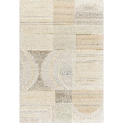 Brook Rug - 489148 by Livabliss in beige, cream, taupe, light gray, sand. Made from wool in a unique style.
