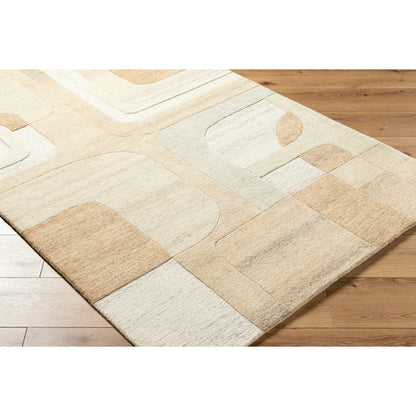Brook Rug - 489157 by Livabliss in beige, sandstone, cream, light taupe, soft gray, pale blue. Made from wool in a unique style.