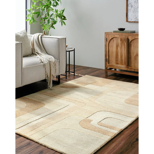 Brook Rug - 489157 by Livabliss in ash, light silver, pearl, camel. Made from wool in a unique style.