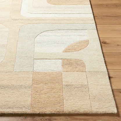 Brook Rug - 489157 by Livabliss in beige, sandstone, cream, light taupe, soft gray, pale blue. Made from wool in a unique style.