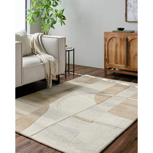 Brook Rug - 489166 by Livabliss in pearl, tan. Made from wool in a unique style.