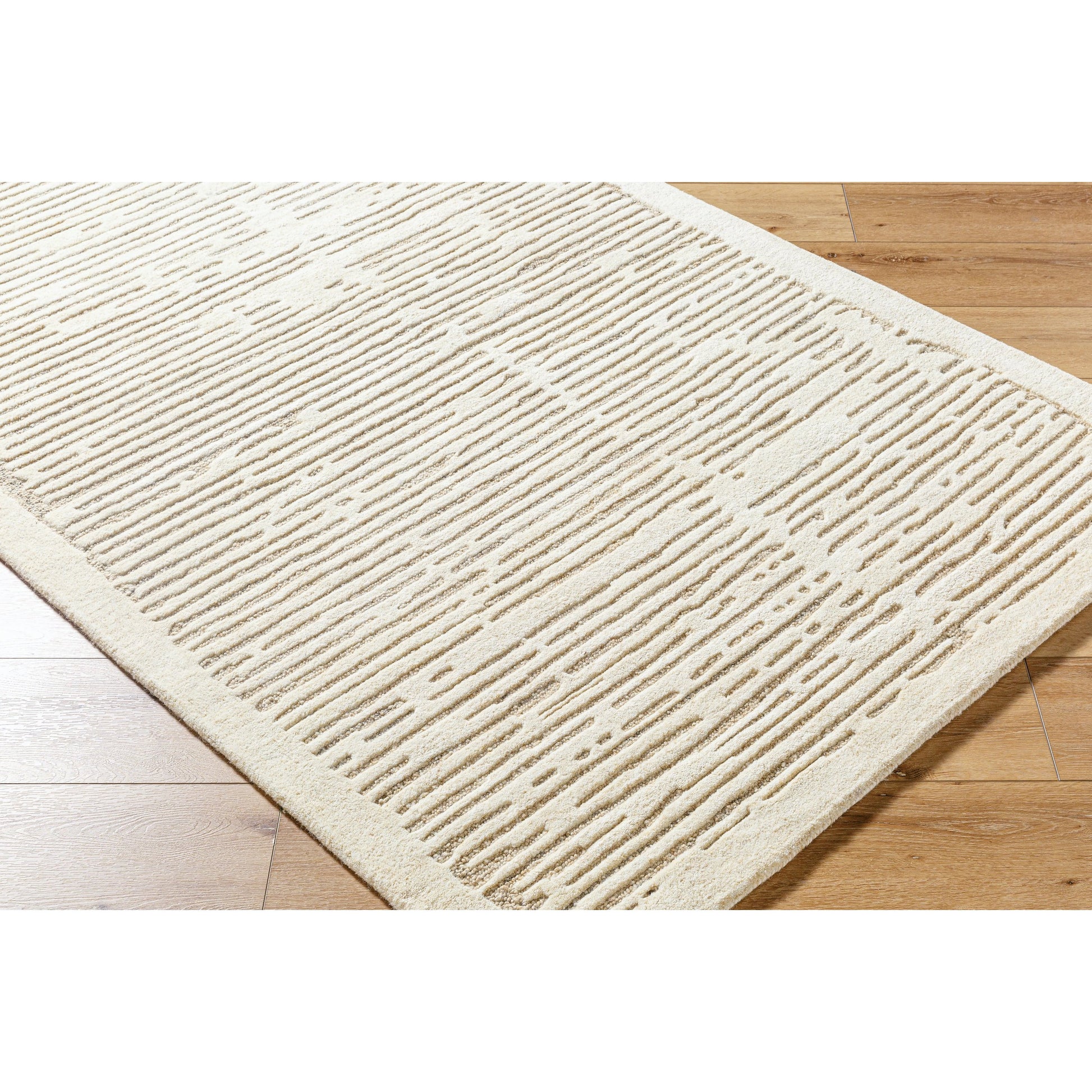 Brook Rug- 530283 by Livabliss in ivory, sand, taupe. Made from wool in a unique style.