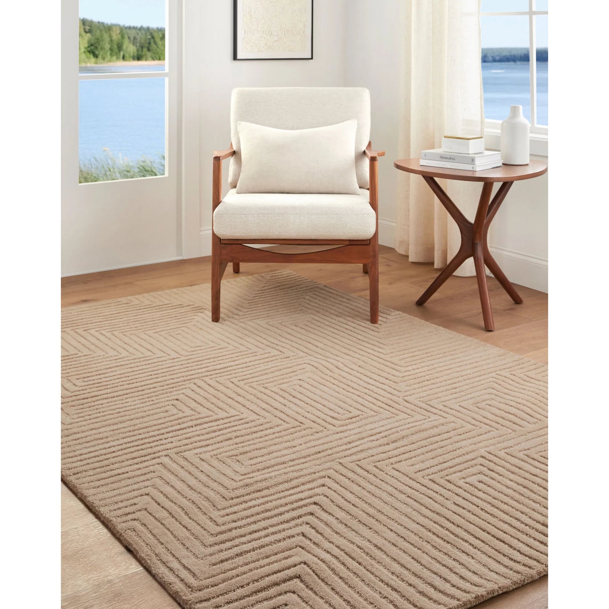 Brook Handmade Rug by Livabliss. Made from wool in a rustic style.