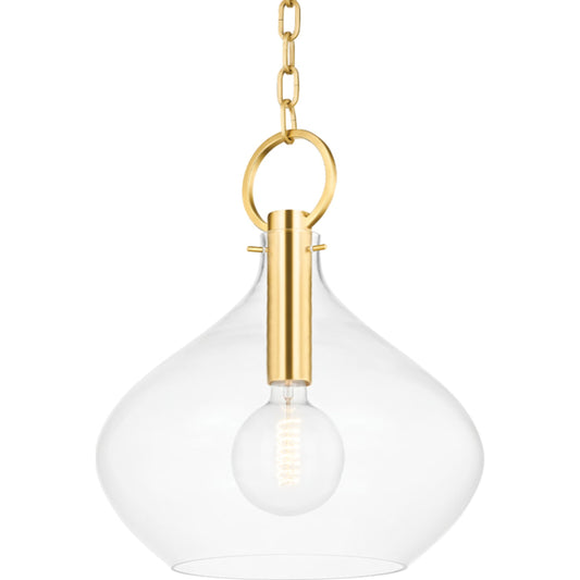 Lina Pendant by Hudson Valley. Made from steel in a transitional style.