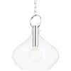 Polished Nickel / 16.75" x 14.5", Clear