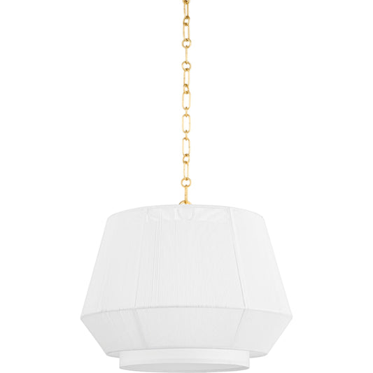 Debi Pendant by Hudson Valley in aged brass. Made from steel in a coastal style.
