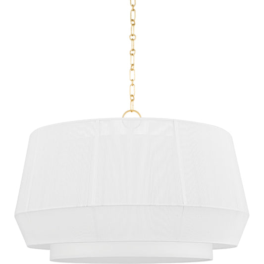Debi Pendant by Hudson Valley in aged brass. Made from steel in a coastal style.