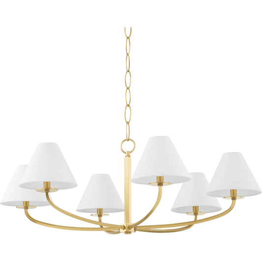 Stacey 6 Light Chandelier by Hudson Valley. Made from steel in a modern style.