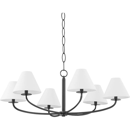 Stacey 6 Light Chandelier by Hudson Valley. Made from steel in a modern style.