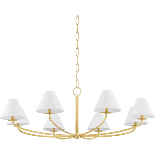 Stacey 8 Light Chandelier by Hudson Valley. Made from steel in a modern style.
