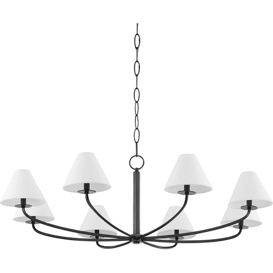 Stacey 8 Light Chandelier by Hudson Valley. Made from steel in a modern style.