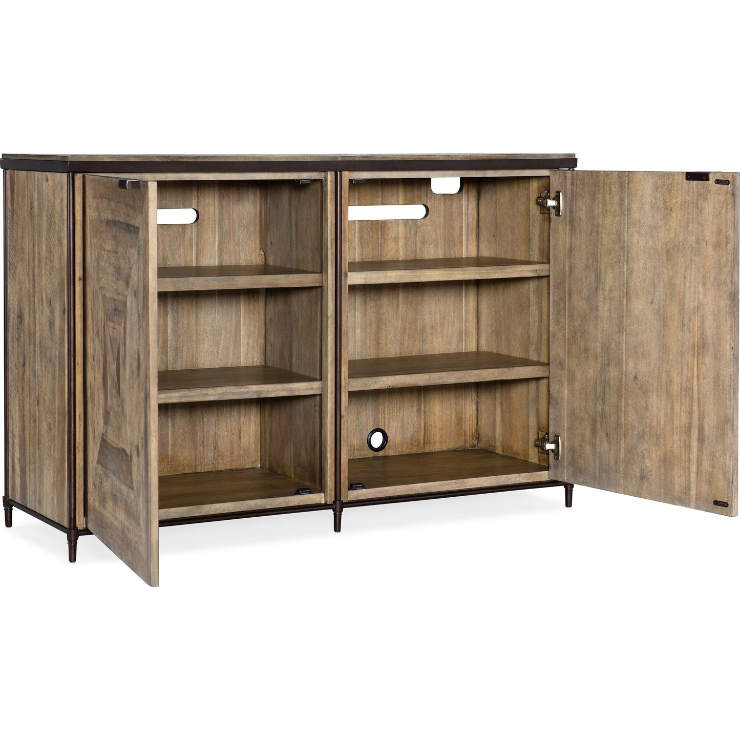 003 SI-1749745 | Additional Silo | St. Armand Chest by Hooker Furniture in light natural. Made from acacia solids with round metal tube, metal sheet in a traditional style.