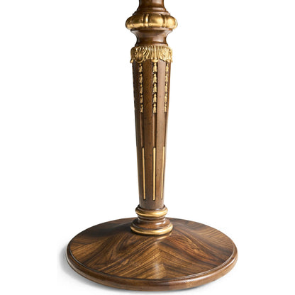 Trianon Accent Table by Jonathan Charles in oak leaf parquetry. Made from local mahogany, marquetry veneer, mdf in a traditional style.