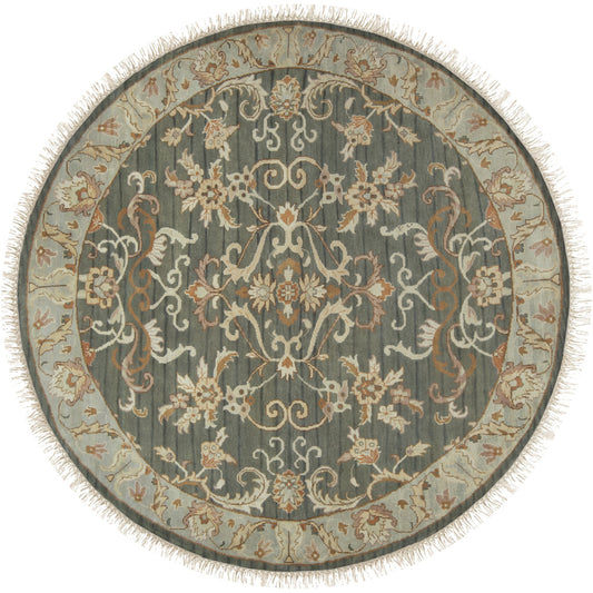 Babylon Rug - 4071 by Surya in medium green, sage, dark brown, brown, wheat. Made from 100% new zealand wool in a unique style.
