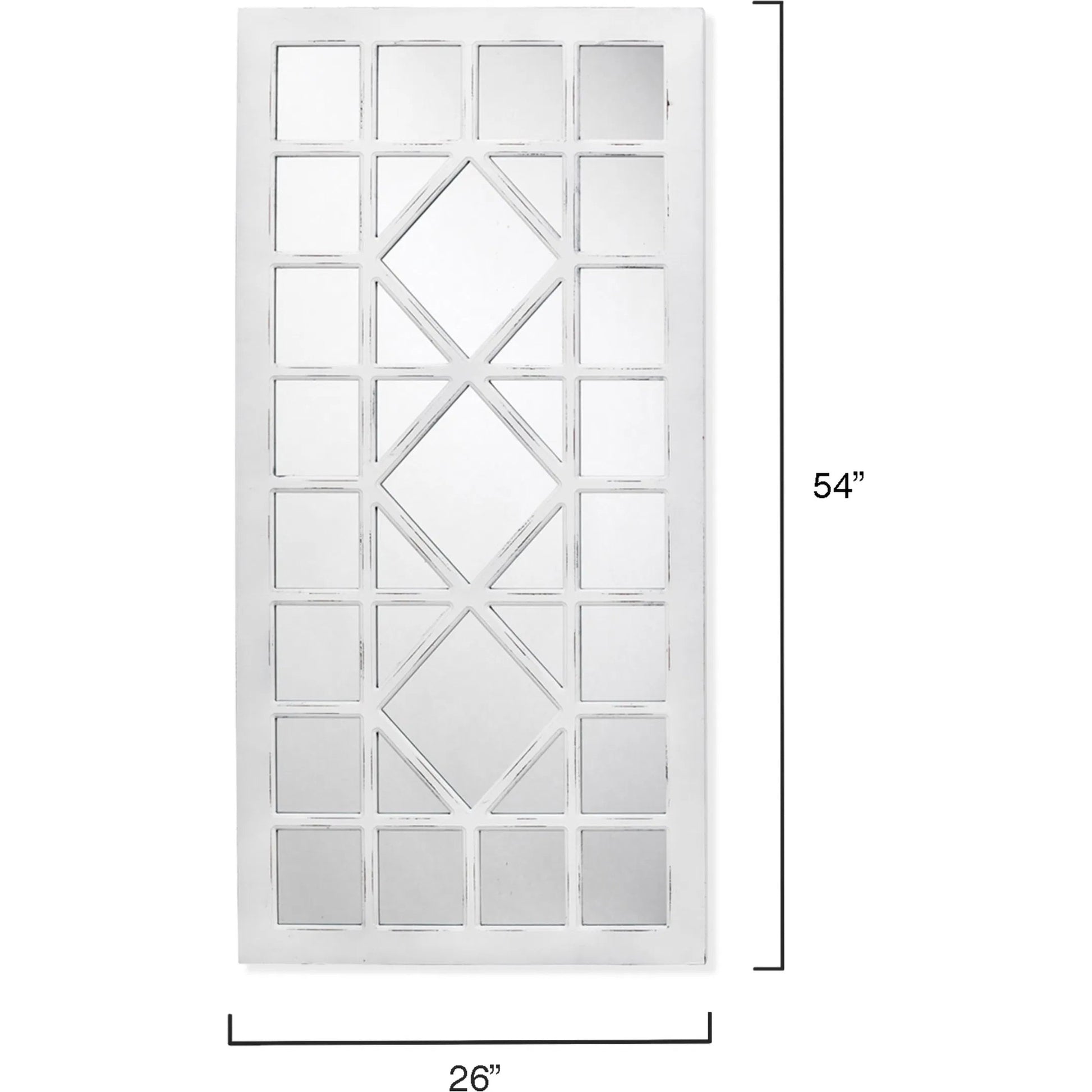 Virginia Mirror by Lifestyle by JY in ivory painted wood. Made from wood in a cottage & farmhouse style.
