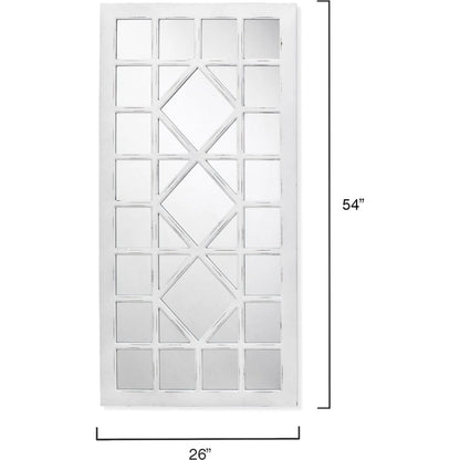 Virginia Mirror by Lifestyle by JY in ivory painted wood. Made from wood in a cottage & farmhouse style.