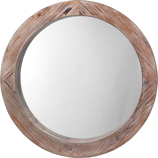 Reclaimed Mirror by The Livingston Collection in natural wood. Made from wood in a cottage & farmhouse style.