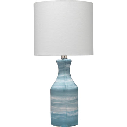 Bungalow Table Lamp by Lifestyle by JY in blue, white. Made from ceramic in a coastal style.
