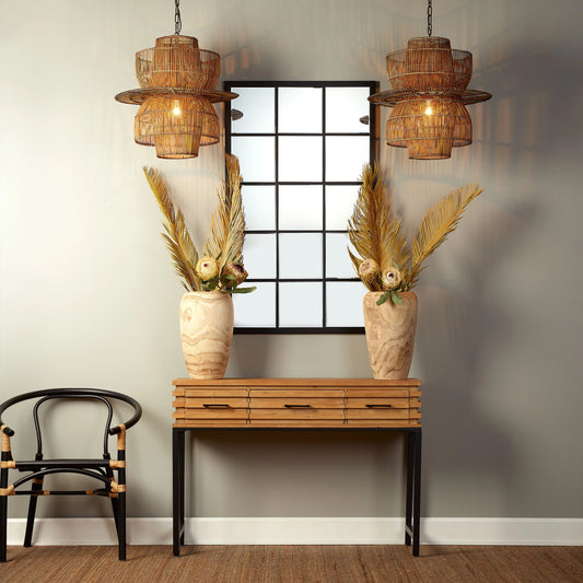 Tribecca Mirror by The Livingston Collection in matte black. Made from metal in a transitional style.