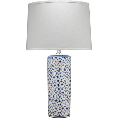Vivian Table Lamp by Lifestyle by JY in blue, white ceramic. Made from ceramic in a cottage & farmhouse style.