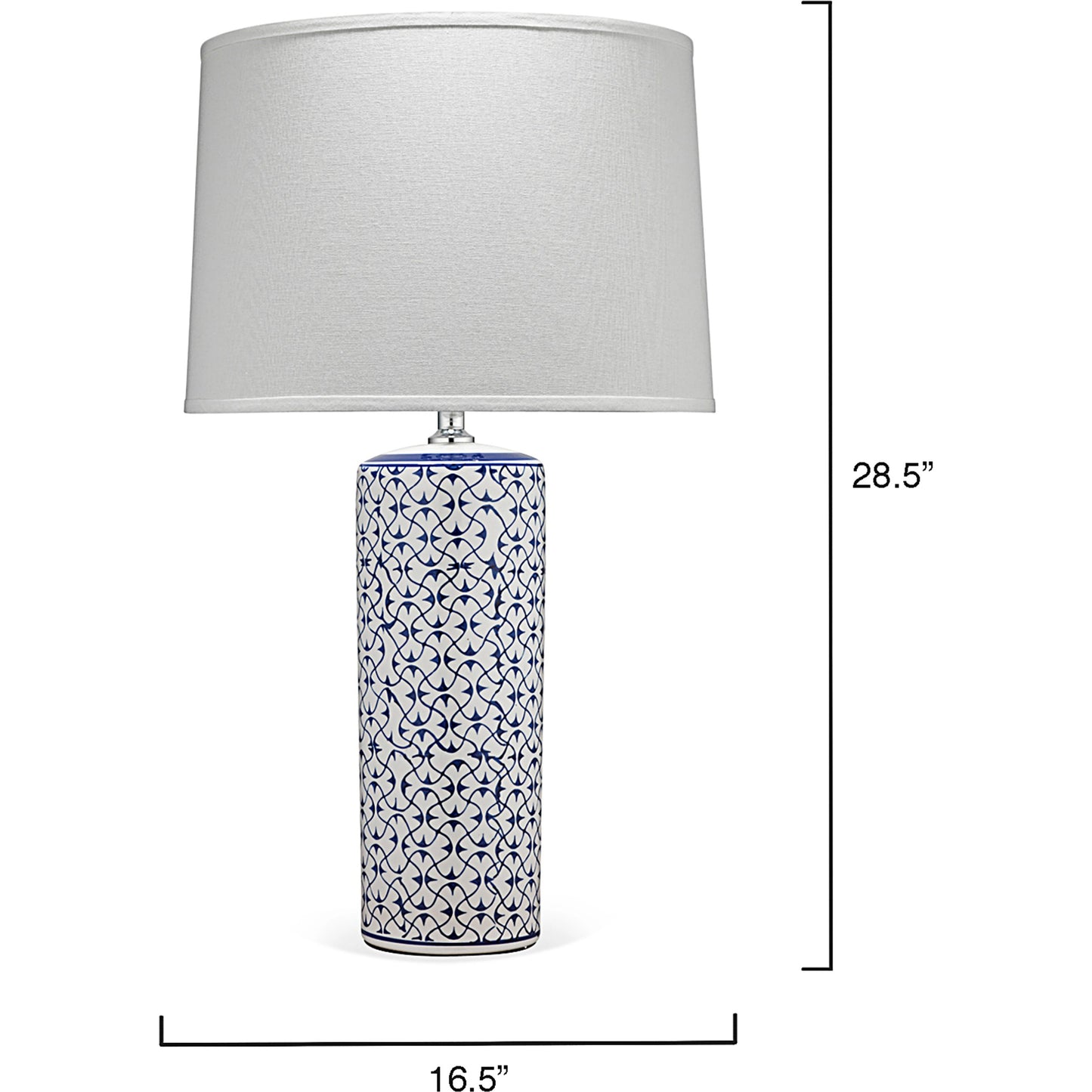 002 SR-708122 | Additional Silo | Vivian Table Lamp by Lifestyle by JY in blue, white ceramic. Made from ceramic in a cottage & farmhouse style.