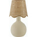 Balbao Table Lamp by Livabliss in high gloss. Made from ceramic, rattan, metal in a modern style.