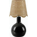 Balbao Table Lamp by Livabliss in high gloss. Made from ceramic, rattan, metal in a modern style.