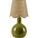 Balbao Table Lamp by Livabliss in high gloss. Made from ceramic, rattan, metal in a modern style.