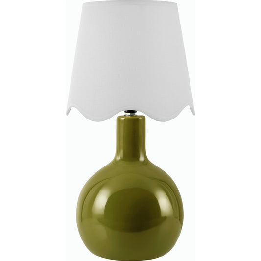 Balbao Table Lamp by Livabliss in high gloss. Made from ceramic, rattan, metal in a modern style.