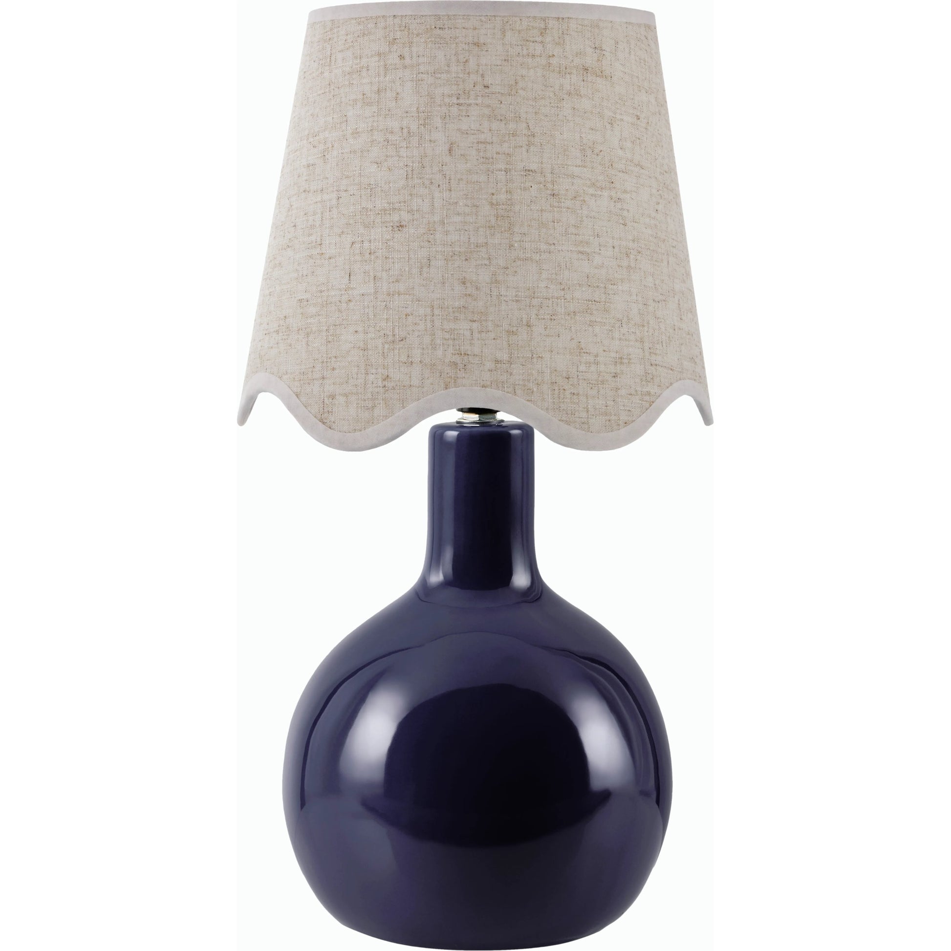 Balbao Round Table Lamp with Beige Linen Shade by Livabliss in high gloss. Made from ceramic, rattan, metal in a modern style.