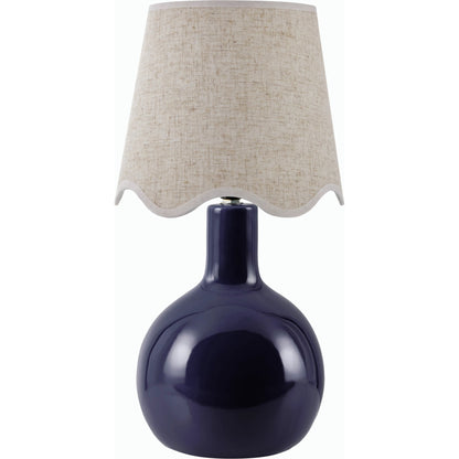 Balbao Round Table Lamp with Beige Linen Shade by Livabliss in high gloss. Made from ceramic, rattan, metal in a modern style.