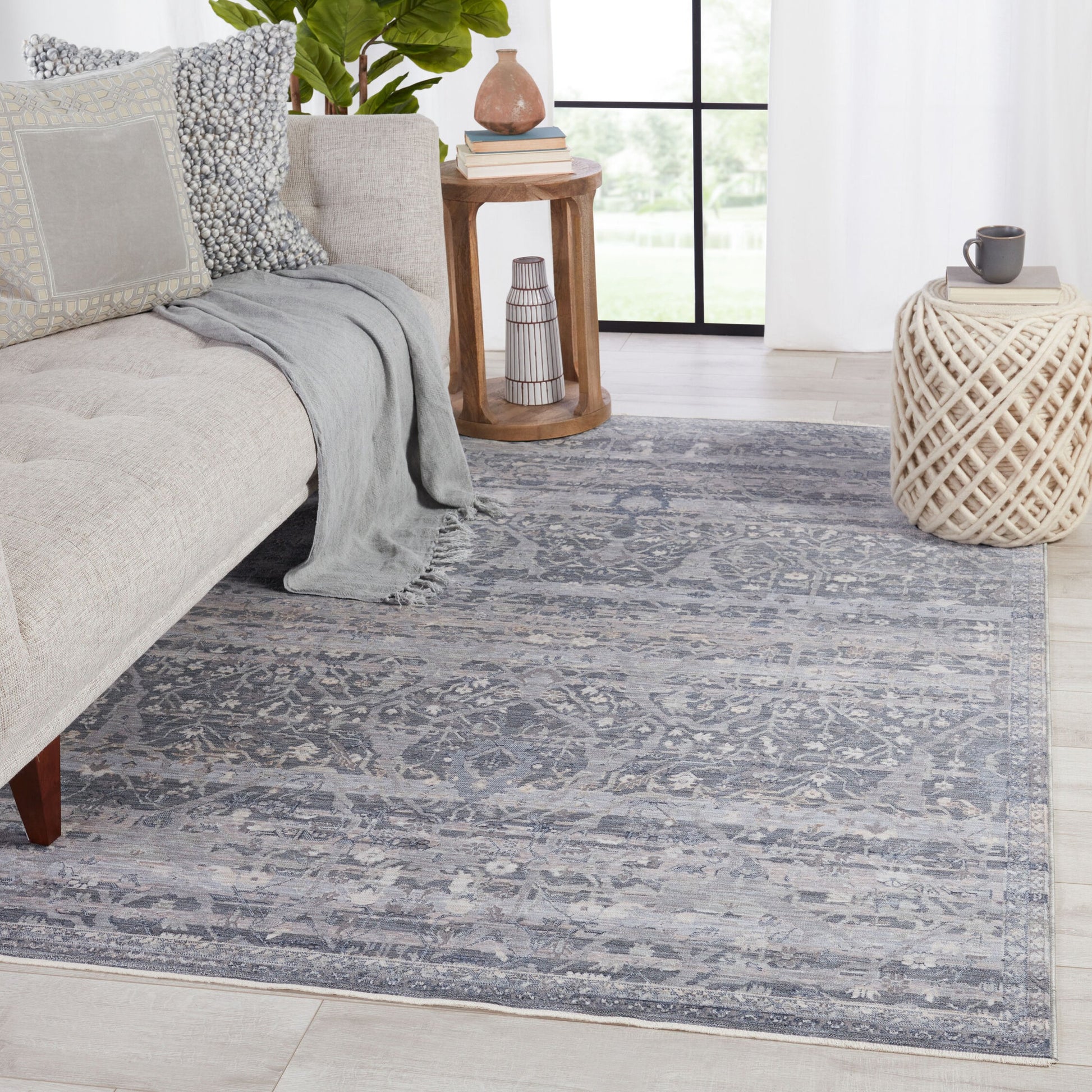 Ballad BLA06 Rug by Jaipur Living in blue, gray. Made from 100% polyester in a unique style.