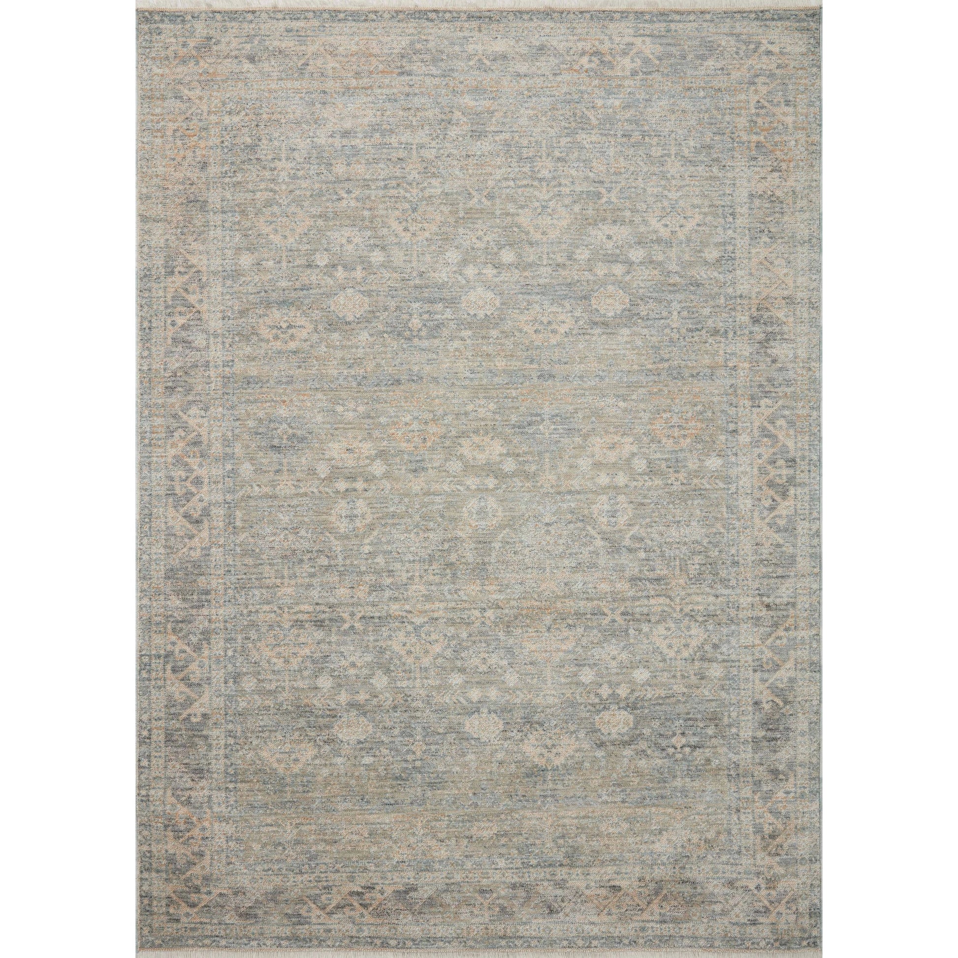 Blake BLA-01 Rug by Angela Rose x Loloi in sky, beige. Made from 100% polyester in a unique 