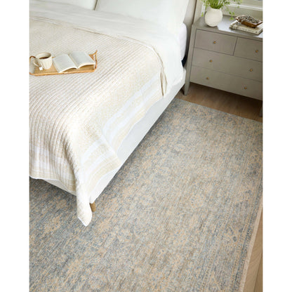 Blake BLA-01 Rug by Angela Rose x Loloi in sky, beige. Made from 100% polyester in a unique sty