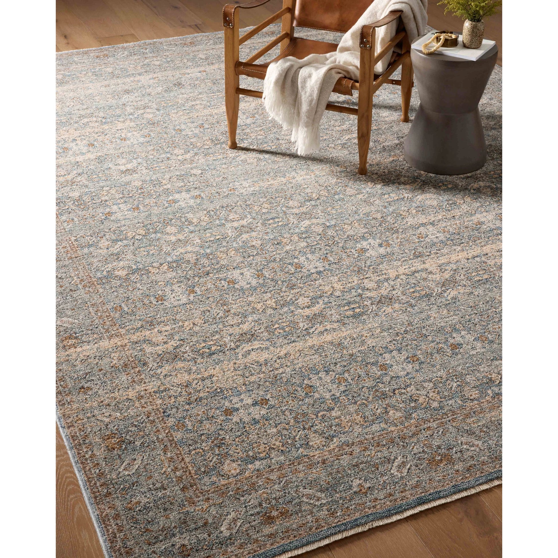 Blake BLA-02 Rug by Angela Rose x Loloi in ocean, mocha. Made from 100% polyester in a unique style.